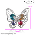 00069 broche de cristal del diseño de la mariposa del color de plata de la joyería de lujo de la moda de Xuping para las mujeres